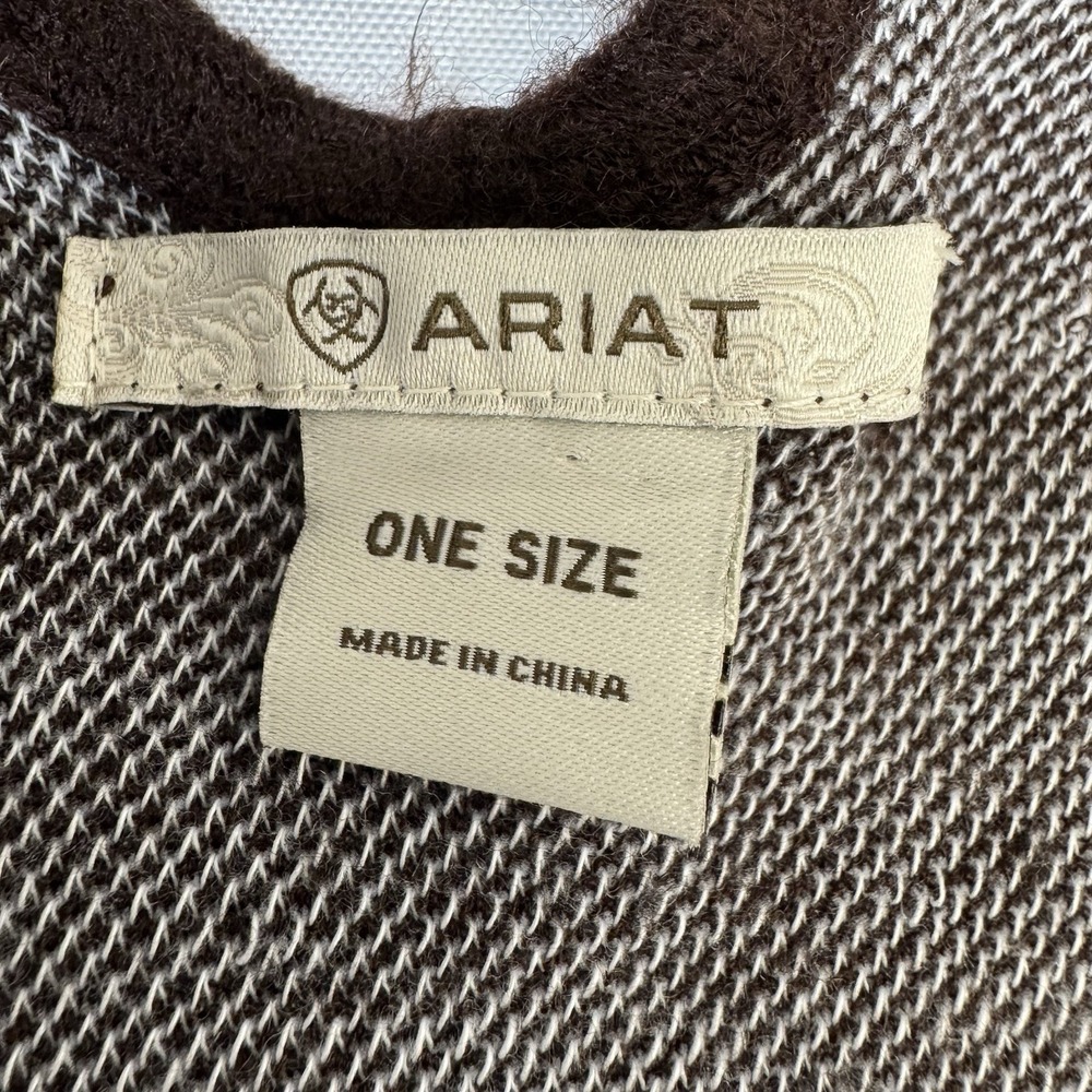 NWOT Ariat Womens Mary Cape Wrap Poncho Chocolate Brown Western Cowgirl Rodeo OS - Picture 8 of 12